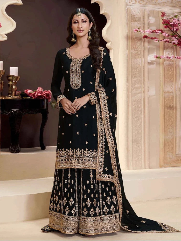 Semi-Stitched Festive Wear Designer Suit