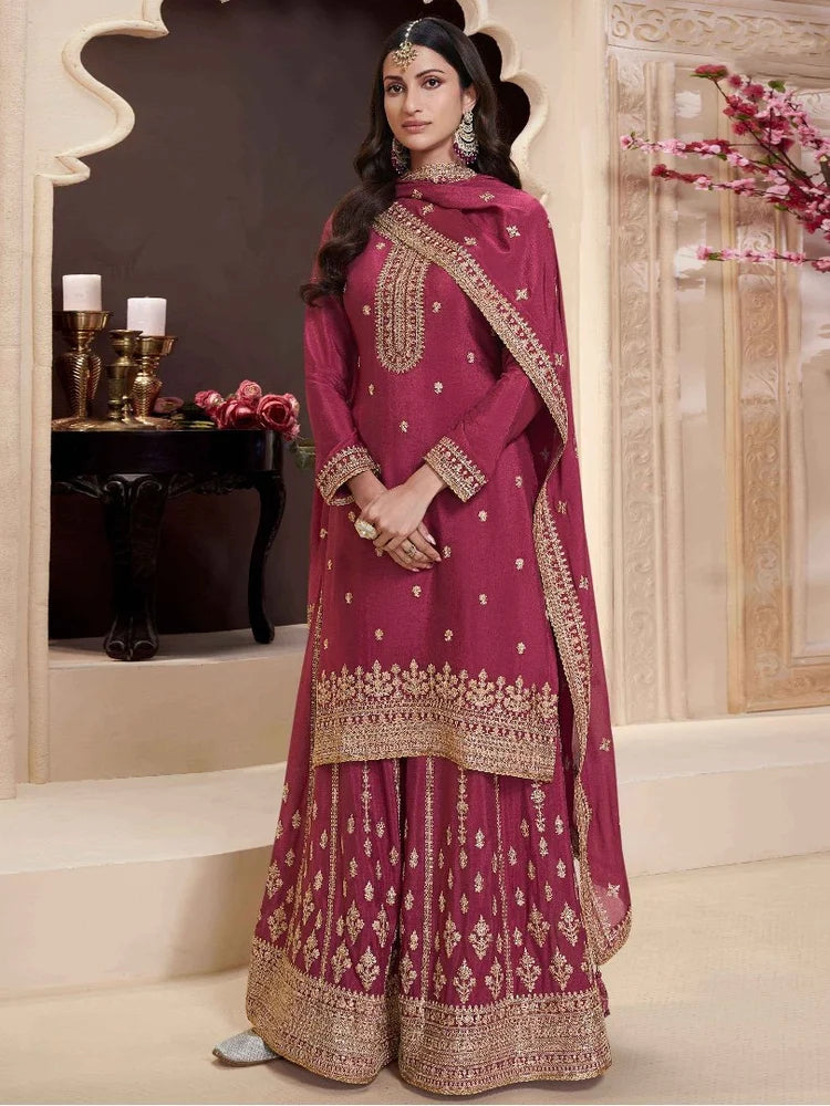 Semi-Stitched Festive Wear Designer Suit